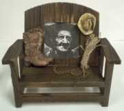 Old Chair with boots and hat